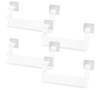 volumoon 4 Piezas Estantes Flotantes, Estante para Colgar en la Pared de Villano, Baldas Pared sin Agujeros Estantes, Flotantes Baldas de Plástico para Decoración, Cocina, Oficina en Casa(Blanco)