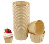 volumoon 50 Piezas Magdalenas para Tartas, Cajas de Papel para Tartas, Vasos para Hornear, Envoltorios para Cupcakes, Cápsulas Magdalenas, Vasos de Papel, Cajas para Cupcakes para Bodas, Fiestas