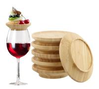 volumoon 6 Piezas Adorno de Charcutería para Copa de Vino, Copa de Vino Charcuterie Topper Tablero, Mini Copa de Vino Topper Aperitivo Plato, para Aperitivos, Postres, Hogar, Restaurantes (10cm)
