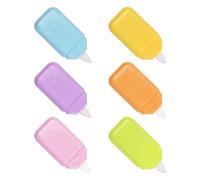 volumoon 6 Piezas Cinta Correctora Roller, 4m x 5 mm Correction Tape,Rodillo de Cinta Adhesiva Transparente Extrafuerte, Compact Corrección para Estudiante Suministros de Oficina de la Escuela (A)