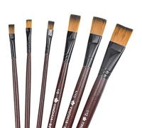 Volumoon 6 Piezas Pinceles Profesionales de Pintura para Niños, Set de Pinceles Pintura para Acuarela, óleo, Cara, Dibujo de Líneas, para Artistas Principiantes, Profesionales y Amantes de la Pintura