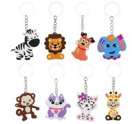 volumoon 8 Pz Llavero para Niñas, Animales Llaveros de Dibujos Animados, Obsequios para Fiesta de Cumpleaños, Regalos de Fiesta para Niños