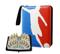 Volumoon Álbum de Recortes para Tarjetas de Fútbol, Álbum de Cartas Coleccionables, Álbum Cartas, con Cremallera, 50 Páginas, 400 Tarjetas Capacidad, Album Colección Tarjetas, para Niños y Niñas