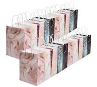 volumoon Bolsas Regalo de Fiesta, Bolsa Regalo de Papel Kraft, Bolsas de Fiesta con Asas, Bolsas de Dulces, Bolsas de Papel Vistoso para Cumpleaños Graduación Bodas Navidad, 15x8x21CM (20 Piezas)