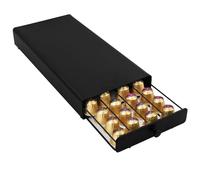 Volumoon Cajón para Almacenar Capsulas, Soporte para Cápsulas de Café Compatible con 40 Cápsulas Nespresso, Portacápsulas Metálico, Dispensador de Cápsulas de Cafe, 37.5 x 17.5 x 5 cm