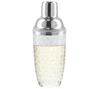 volumoon Coctelera de Cóctel de Vidrio, 500 ML Coctelera de Cóctel de Vidrio con Tapa de Acero Inoxidable y Colador, Coctelera de Bebidas para Vino, Botella Coctelera para Cocina, Fiesta, Hogar（Plata）