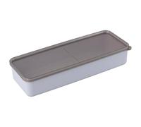volumoon Contenedor de Tocino, Recipientes de Almacenamiento de Alimentos con Tapa, Contenedor de Queso para Refrigerador, Rectangular Contenedor de Carne para Espárragos, Pasta, Apio (27×5.5×10.2 cm)