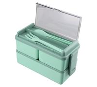 volumoon Fiambrera con 3 compartimentos, fiambrera bento lunch box niños, Caja de almuerzo, Bento Lunch Box, fiambrera bento, Bento Box Hermetico, Lonchera con Cubiertos para trabajo, escuela, viajes