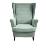 Volumoon Funda Elástica Sillón de Orejas, Funda Butaca Orejera con Funda de Cojín, Cubre Sillón Relax 1 Plaza Espesar para Dormitorio, Recepción, Club (Verde)