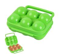 Volumoon Huevera de 6 Rejillas, Caja de Almacenamiento de Huevos, Portátil, Plegable, de Plástico, Dispensador de Huevos para Cocina, Viajes