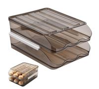 volumoon Hueveras para Frigorifico, Caja Almacenamiento para Huevos, Caja de Huevos Nevera Apilable, Cajón Porta Huevos, Recipiente de Huevos, Soporte Huevos de Plástico con Tapa, 36 Espacios/2 Capas