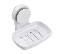 Volumoon Jabonera Baño, Jabonera de Pared, No-Perforar Jabonera, Soporte de Caja de Jabón de Plástico Desmontable, Jabonera Autoadhesivo, Jabonera Desmontable para Baño Cocina (Blanco)