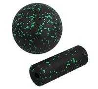 volumoon Juego de Bolas de Masaje(Mini Rodillo de Masaje y Bola de Masaje), Pelotas de Masaje para Fascias, Rodillo Masaje Muscular, para Aliviar el Dolor o Masaje Muscular de Tejido (Verde)