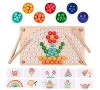 Volumoon Juguete de Cuentas de Madera, Juguete Educativo Montessori, Juego de Cuentas de Clip