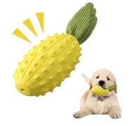 volumoon Juguetes Masticables para Cachorros, Juguetes para Perros Indestructibles, Squeak Interactivo Juguetes de Caucho, Juguete de Goma para Morder para Perro Limpieza Dental (Piña)