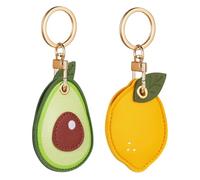 volumoon Llavero para Cuero, 2 Piezas Funda Protectora Funda para Tarjeta De Control De Acceso, Llavero Portátil Impermeable para Mochilas, Lindo Funda para Llaves para Mujeres, Hombres, Niños