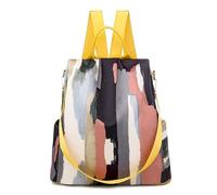 volumoon Mochila Antirrobo Mujer, Casual Mochila Mujer, Bolso Mochila Mujer Impermeable de Nylon, Impresión de Moda Bolsas de Hombro Mochila Escolar, Trabajo Mochila Casual Viaje Backpack (Amarillo)