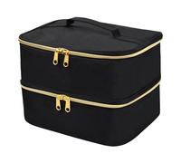 volumoon Neceser para Esmaltes de Uñas y Lampara, Bolso Organizador de Esmaltes de Uñas Doble Capa, Estuche de Transporte para Pintauñas Portatil, Bolsa de Maquillaje Grande de Viaje