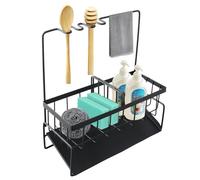 volumoon Organizador de Lavado, Soporte para Esponja, con Bandeja Autodrenante, Organizador de Esponjas de Fregadero, Soporte Multifuncional para Fregadero