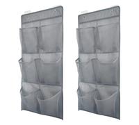 volumoon Organizador de Zapatos para Puerta, Organizador de almacenamiento de zapatos de 2 paquetes con gancho, Almacenamiento Colgante Plegable, multifuncional para dormitorio, sala de estar baño