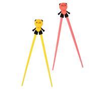 Volumoon Palillos Panda, Palillos para principiantes, Reutilizables, Palillos de Entrenamiento Niños, Palillos lindos Resistentes al Calor, Palillos personalizados para Platos Asiáticos (Amarillo)