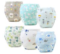 Volumoon Paquete de 6 Calzoncillos de Entrenamiento para Niñas y Niños, Calzones de Entrenamiento Reutilizables, Calzoncitos de Entrenamiento para Bebés, Calzoncillos Aprendizaje Bebés,110,13kg-20kg