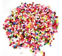 Volumoon Pompones de Colores, 2000 Piezas 8mm Pompones Crafts, Mini Pompones de Colores, Pom Poms Del Craft, para Bricolaje Decoraciones Artesanía para Niños Creativo