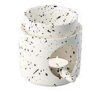 Volumoon Quemador de Aceite, Lámpara Aromática de Cerámica con Portavelas, Lámpara Aromática, Bandeja Extraíble, Quemador Aceites Esenciales para Meditación, Regalo, Decoración del Hogar (C)