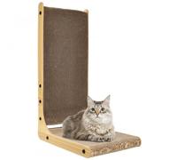 Volumoon Rascador para Gatos en Forma de L 60 cm, Rascador para Gatos Carton Sofa, Tablero de Agarre de Gato de Muebles Protectores,Muebles Resistentes para Gatos de Interior Juguete de Bola