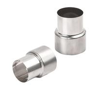 volumoon Reducción de tubo de estufa, Reductor de Revestimiento de Humos,Reducción Tubo Chimenea 60 a 50, Inoxidable Conector de Chimene, para calentador de agua, campana extractora - Plata