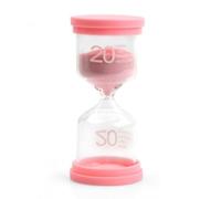Volumoon Reloj de Arena, Temporizador de Reloj Arena Colorido, Reloj de Arena Temporizador Niños, para Cocina Oficina Aula Guardería Escuela Actividades (20 Minutos (Rosa))