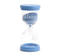 Volumoon Reloj de Arena, Temporizador de Reloj Arena Colorido, Reloj de Arena Temporizador Niños, para Cocina Oficina Aula Guardería Escuela Actividades (15 Minutos (Azul))
