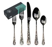 Volumoon Set de Cubiertos de 40 Piezas, Juego de Cubiertos Acero Inoxidable para 8 Personas, incluye Cucharas, Cuchillo, Tenedor, Cuchillo de Carne, Vajilla Navideña para Casa, Cocina, Restaurante