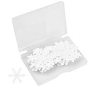 volumoon50 piezas comestibles copos de nieve, Topper Tarta Cumpleaños Copos de Nieve, Papel de oblea Copos De Nieve Tortas Toppers, Decoraciones para Navidad congelado fiesta temática (blanco)