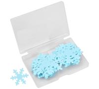 volumoon50 piezas comestibles copos de nieve, Topper Tarta Cumpleaños Copos de Nieve, Papel de oblea Copos De Nieve Tortas Toppers, Decoraciones para Navidad congelado fiesta temática (azul)