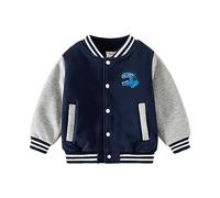 Volunboy Chaqueta de Béisbol para Bebé Niños, Varsity Style R J Abrigo para Otoño-Invierno