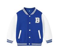 Volunboy Chaqueta de Béisbol para Bebé Niños, Varsity Style R J Abrigo para Otoño-Invierno