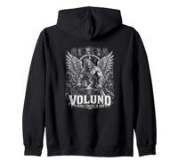 Volund Wings Forjado en Pain, héroe nórdico del Heavy Metal Sudadera con Capucha