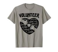 Voluntariado Vida Voluntario Trabajo Corazón Apreciación Angustiado Camiseta
