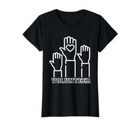 Voluntariado Voluntario, Apoyo al Ayudante de Servicio Comunitario Camiseta gráfica económica, Mujer, Negro, M