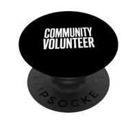 Voluntario Comunitario Orgulloso Partidario Ayudando a Otros PopSockets PopGrip Adhesivo