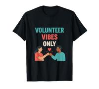 Volunteer Vibes Only Heart Fist Bump Charity Camiseta