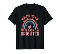Volunteers Make Each Day Brighter Social Worker Volunteer Camiseta gráfica económica