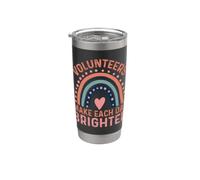 Volunteers Make Each Day Brighter Social Worker Volunteer Vaso térmico de acero inoxidable de doble pared