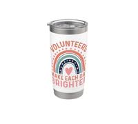 Volunteers Make Each Day Brighter Social Worker Volunteer Vaso térmico de acero inoxidable de doble pared