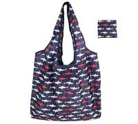VOLURE Bolsas de la compra lavables, 5 uds. Bolso de mano for mujer con estampado flores, plegable, reutilizable, multicolor, for comestibles(Color2)