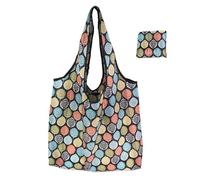 VOLURE Bolsas de la compra lavables, Bolsas de compras reutilizables plegables, 5 uds., multicolor, for comestibles, viajes, playa(Color2)