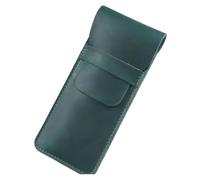 VOLURE Estuche para bolígrafos de Estilo Vintage Hecho a Leather Pen and Pencil Case Multicolor(Green-l)