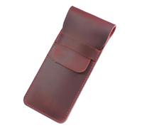 VOLURE Estuche para bolígrafos de Estilo Vintage Hecho a Leather Pen and Pencil Case Multicolor(Red-l)