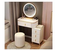 VOLURE Schminktisch-Set, Makeup Vanity Set For Women with Mirror Drawer Table Stool Multicolor Multiple Sizes(B,70 cm)